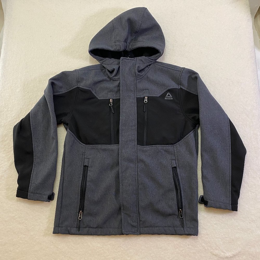 Boys Reebok Hooded Jacket Gray M 10/12